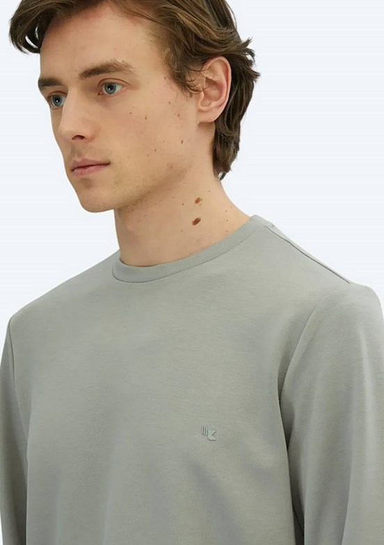KİP Gri Erkek Örme Sweatshirt
