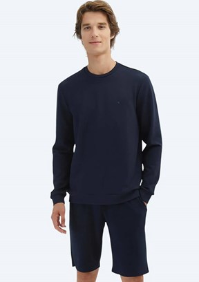 KİP Lacivert Erkek Örme Sweatshirt
