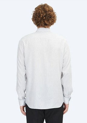 KİP Beyaz Erkek Çizgili Gömlek