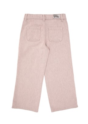 US POLO ASSN Pembe Kız Çocuk Rahat Kesim Jean Pantolon