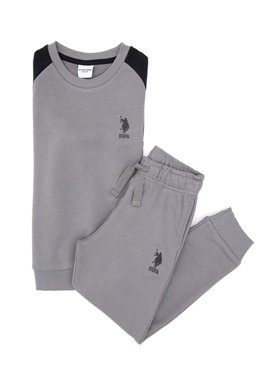 US POLO ASSN Gri Erkek Çocuk Eşofman Takımı