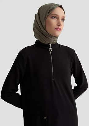 ARMİNE Siyah Kadın Tunik Gömlek