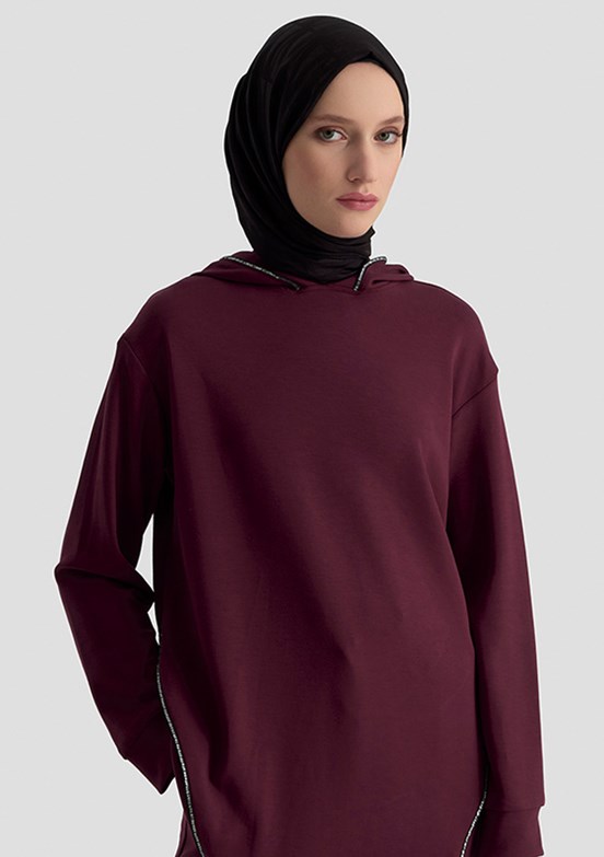 ARMİNE Bordo Kadın Pantolonlu Takım