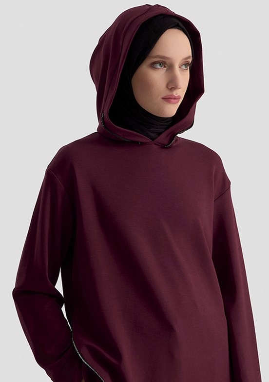 ARMİNE Bordo Kadın Pantolonlu Takım