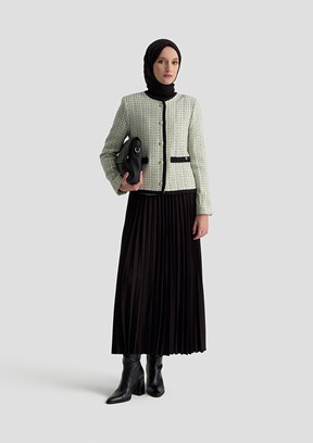 ARMİNE Beyaz Kadın Etekli Takım