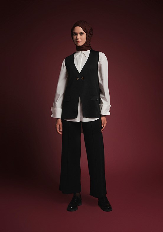 ARMİNE Siyah Kadın Pantolonlu Takım