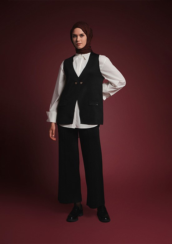 ARMİNE Siyah Kadın Pantolonlu Takım