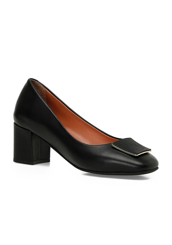 İNCİ Siyah Kadın Topuklu Ayakkabı