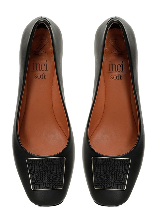 İNCİ Siyah Kadın Topuklu Ayakkabı