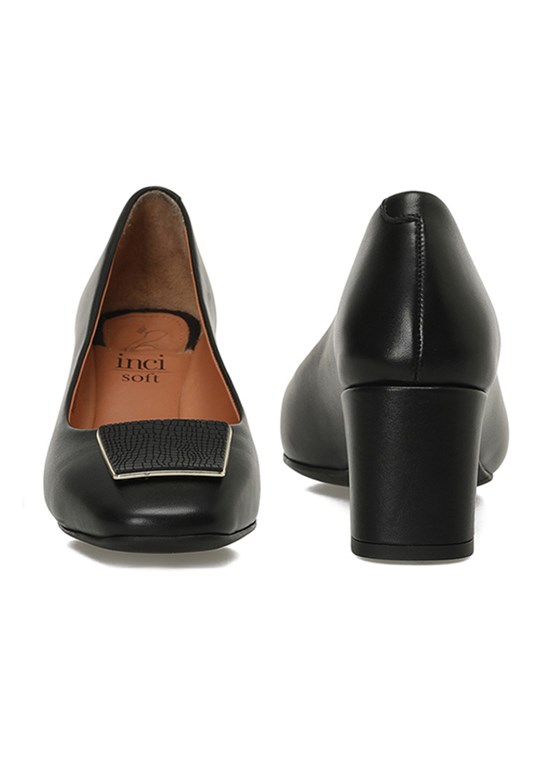 İNCİ Siyah Kadın Topuklu Ayakkabı