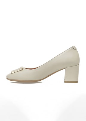İNCİ Bej Kadın Topuklu Ayakkabı