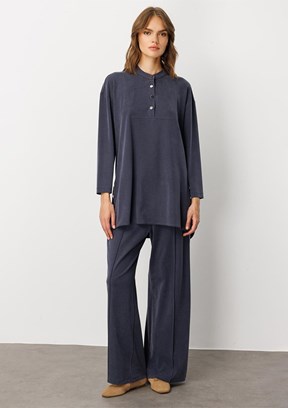 MİCCA Lacivert Kadın Pantolonlu Takım