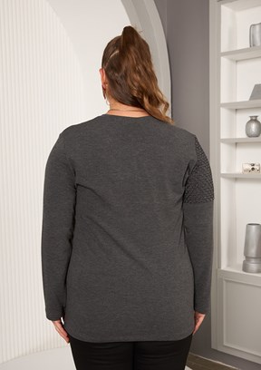 RMG Siyah Kadın Basic Bluz