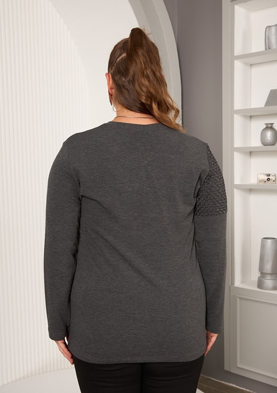 RMG Siyah Kadın Basic Bluz