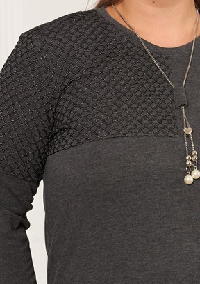 RMG Siyah Kadın Basic Bluz