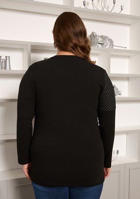 RMG Antrasit Kadın Basic Bluz