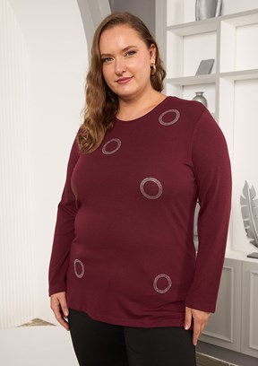 RMG Siyah Kadın Baskılı Bluz