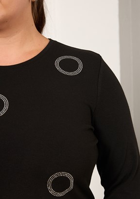 RMG Bordo Kadın Baskılı Bluz