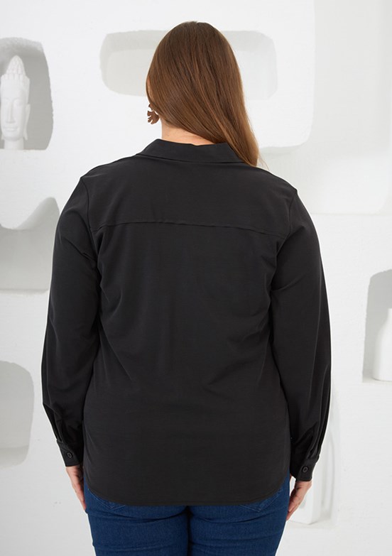 RMG Yeşil Kadın Uzun Kol Gömlek