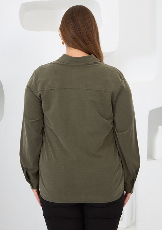 RMG Füme Kadın Uzun Kol Gömlek