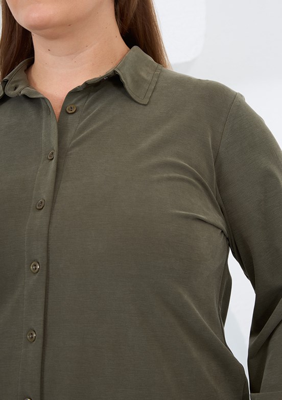 RMG Füme Kadın Uzun Kol Gömlek