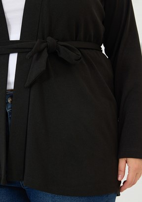 RMG Siyah Kadın Örme Hırka