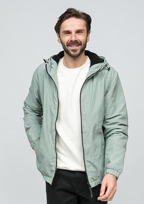 JOHNNY JOE Mentol Erkek Kapüşonlu Mont