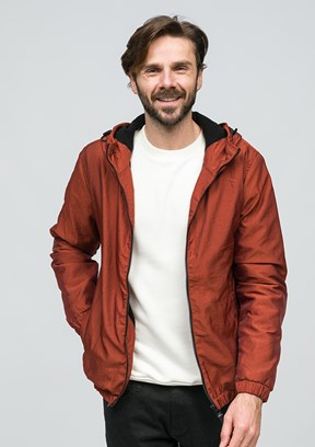 JOHNNY JOE Kiremit Erkek Kapüşonlu Mont