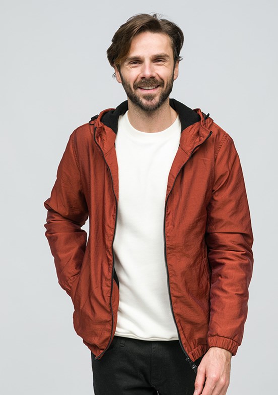 JOHNNY JOE Kiremit Erkek Kapüşonlu Mont