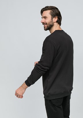 JOHNNY JOE Antrasit Erkek Bisiklet Yaka Sweatshirt