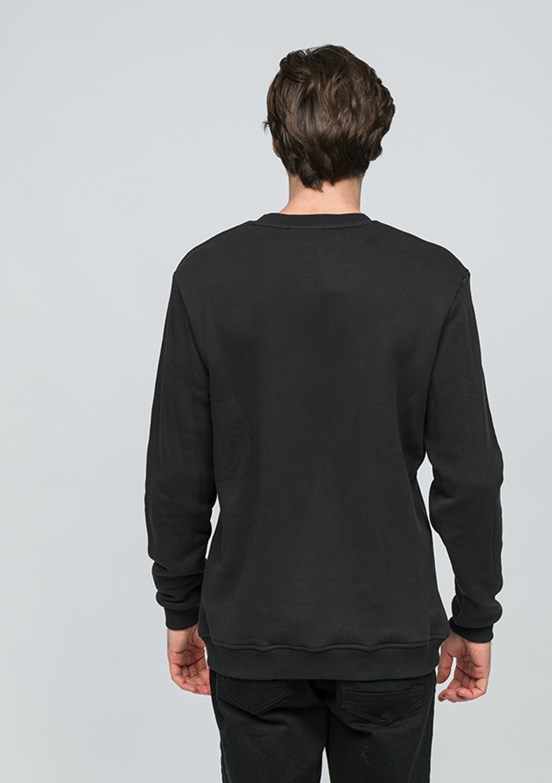 JOHNNY JOE Antrasit Erkek Bisiklet Yaka Sweatshirt