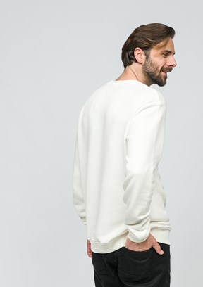 JOHNNY JOE Ekru Erkek Bisiklet Yaka Sweatshirt