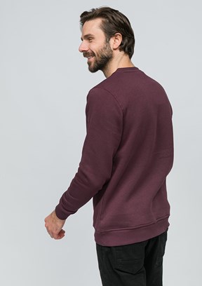 JOHNNY JOE Vişne Erkek Bisiklet Yaka Sweatshirt