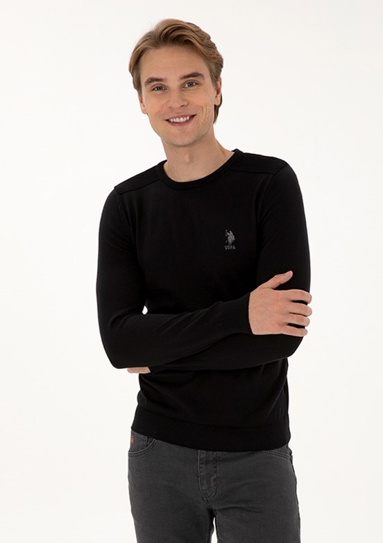 US POLO ASSN Siyah Erkek Basic Kazak