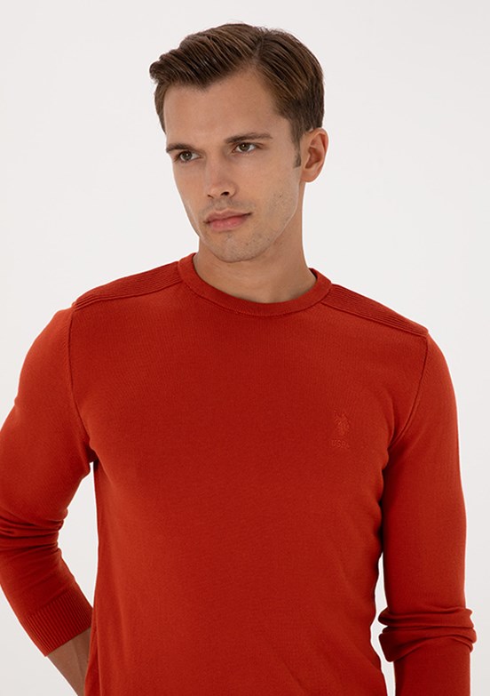 US POLO ASSN Turuncu Erkek Basic Kazak