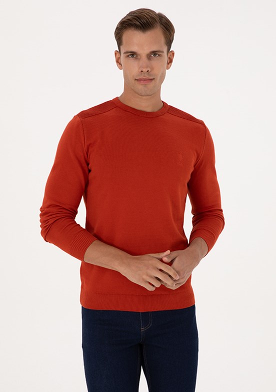 US POLO ASSN Turuncu Erkek Basic Kazak