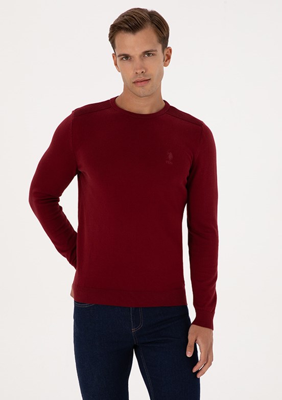 US POLO ASSN Bordo Erkek Basic Kazak