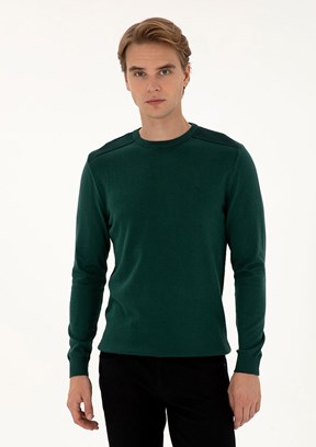 US POLO ASSN Yeşil Erkek Basic Kazak