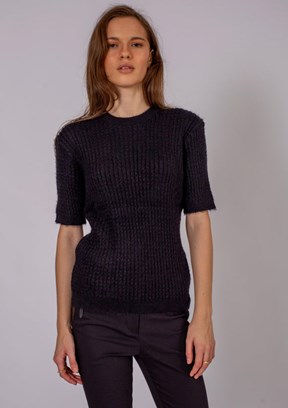 LADY GİNA Siyah Kadın Bisiklet Yaka Kazak