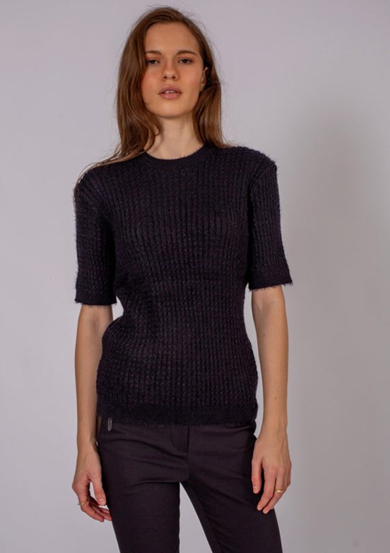 LADY GİNA Siyah Kadın Bisiklet Yaka Kazak