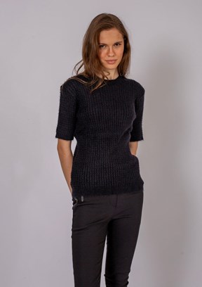 LADY GİNA Siyah Kadın Bisiklet Yaka Kazak