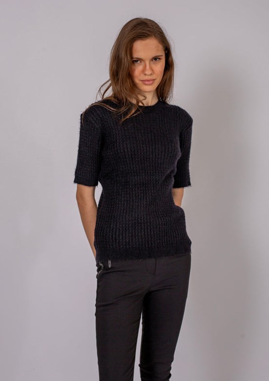 LADY GİNA Siyah Kadın Bisiklet Yaka Kazak