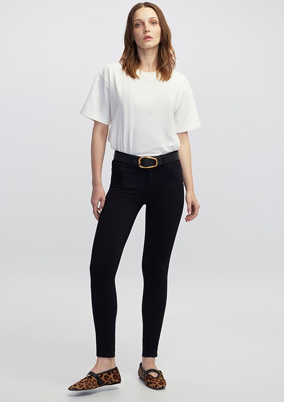 İPEKYOL - IW6250018026 Kadın Siyah Normal Bel Jean Pantolon