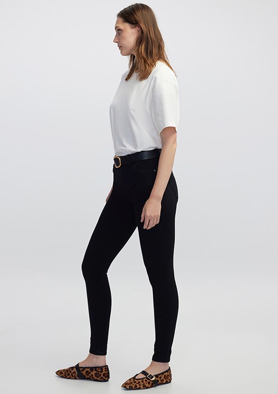 İPEKYOL - IW6250018026 Kadın Siyah Normal Bel Jean Pantolon