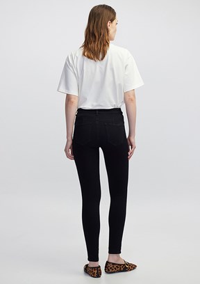 İPEKYOL - IW6250018026 Kadın Siyah Normal Bel Jean Pantolon