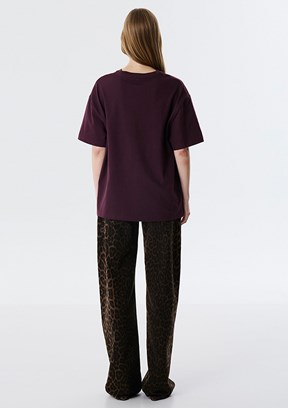 TWİST Bordo Kadın Baskılı T-Shirt