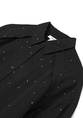 TWİST Siyah Kadın Uzun Kol Gömlek