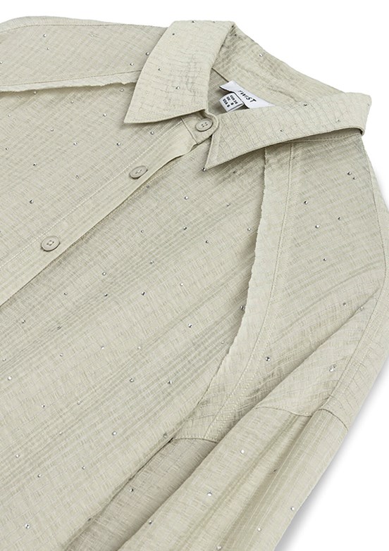 TWİST Bej Kadın Uzun Kol Gömlek