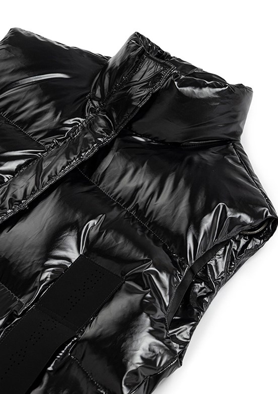 TWİST Siyah Kadın Grogren Şeritli Puffer Yelek