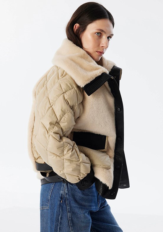 TWİST Beyaz Kadın Basic Mont